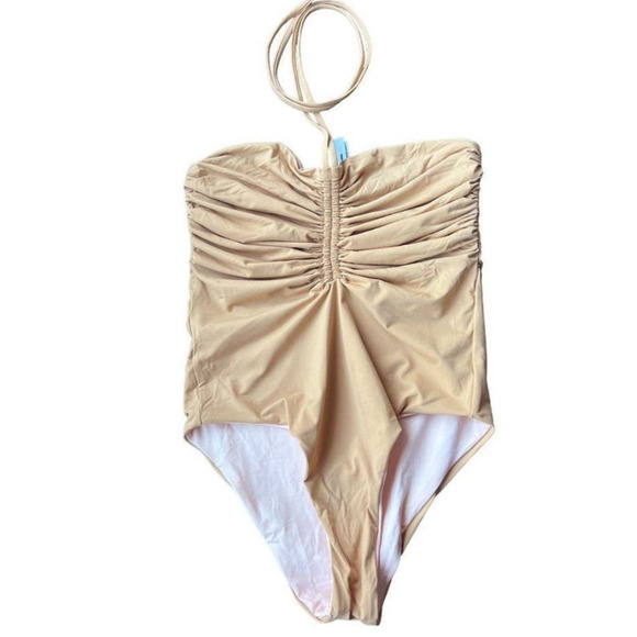 New Free People KYRA Reversible ONE PIECE Swimsuit by KYA Sand Peach $167 S - Picture 9 of 10